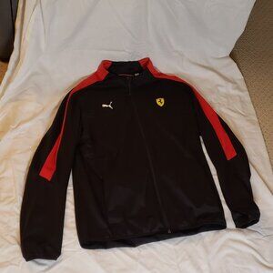 Puma Ferrari Black Zip Jacket, Men's Size M